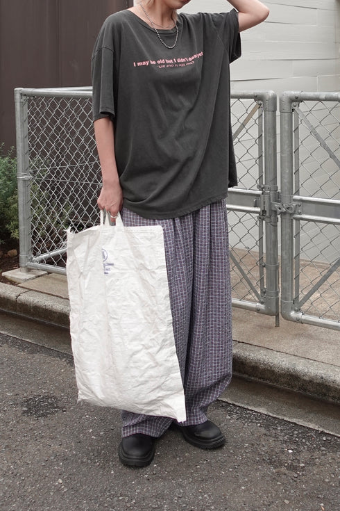 チェックボリュームラフパンツ